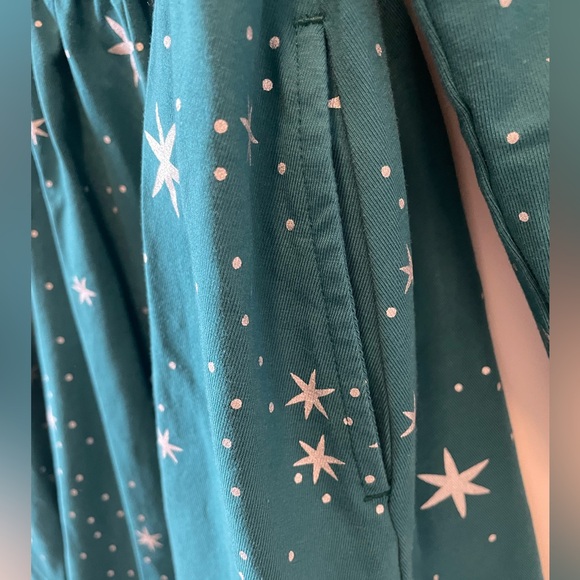 Hanna Andersson Teal Dress with silver stars - Picture 3 of 3